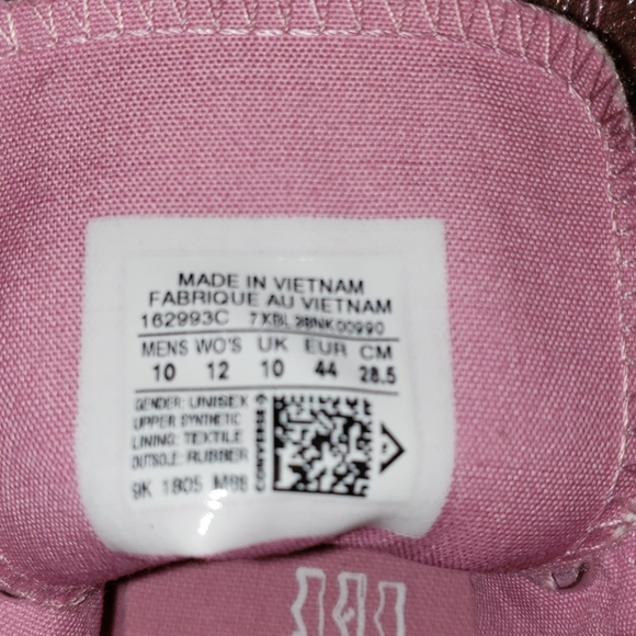 WOMAN'S PINK GLITTER SIZE 12 CONVERSE - Picture 3 of 3